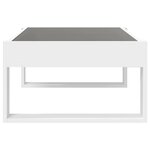 vidaXL Table basse avec LED infini blanc 90x53x30 cm
