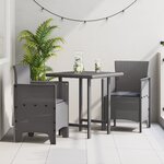vidaXL Chaises de jardin avec coussins 2 Pièces Gris clair Poly Rattan