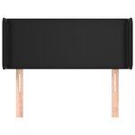vidaXL Tête de lit avec oreilles Noir 103x16x78/88 cm Similicuir