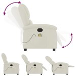 vidaXL Fauteuil inclinable de massage électrique crème velours