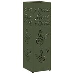 vidaXL Porte-parapluie Olive 15 5 x 15 5 x 49 cm Acier