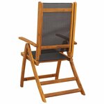 vidaXL Chaises de jardin pliantes lot de 4 acacia massif et textilène