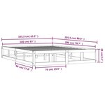vidaXL Cadre de lit Blanc 160x200 cm Bois massif