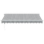 vidaXL Auvent rétractable automatique avec LED anthracite et blanc