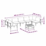 vidaXL Ensemble de canapé de jardin 8 Pièces Anthracite Acier