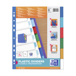 Intercalaire neutre a4+ elba plastique 6 onglets multicolores - 1 jeu - oxford