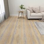 vidaXL Dalles de plancher autoadhésives 55 Pièces PVC 5 11 m² marron