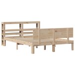 vidaXL Cadre de lit avec tête de lit 120x190 cm bois de pin massif