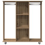 vidaXL Armoire avec roulettes en chêne artisan 102x38x110 cm en bois d'ingénierie