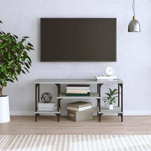 vidaXL Meuble TV sonoma gris 102x35x45 5 cm bois d'ingénierie