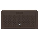 vidaXL Boîte de stockage de jardin Marron 119x48x60 cm Polypropylène