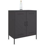 vidaXL Buffet noir 68x39x79 cm acier