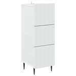 vidaXL Armoire à tiroirs Blanc 33 x 34 5 x 92 cm Bois d'ingénierie