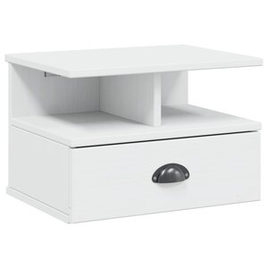 vidaXL Cabinet de chevet HILL Blanc 40 x 31 x 27 cm Pin massif