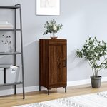 vidaXL Buffet Chêne marron 34 5x34x90 cm Bois d'ingénierie