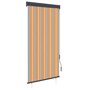 vidaXL Store roulant d'extérieur 100x250 cm Jaune et bleu