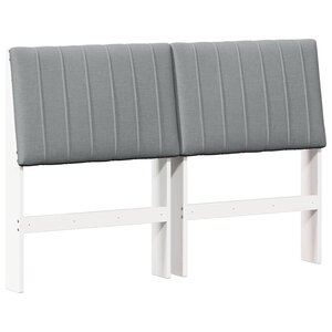 vidaXL Tête de lit capitonnée Gris clair 135 cm Pin massif