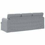 vidaXL Canapé Gris clair 201 x 80 x 85 cm tissu