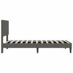 vidaXL Cadre de lit Gris foncé 90 x 200 cm Tissu en velours côtelé