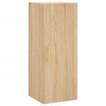 vidaXL Buffet haut Chêne sonoma 34 5x34x180 cm Bois d'ingénierie