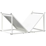 vidaXL Portant de bois chauffage blanc 70x43x34 5 cm