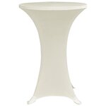 vidaXL Housses élastiques de table Ø 80 cm Crème 4 Pièces