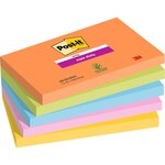 Pack de 5 Bloc-note adhésif Super Sticky Notes  127 x 76 mm POST-IT