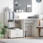 vidaXL Armoire à tiroirs Blanc 55 x 45 x 33 5 cm Bois d'ingénierie