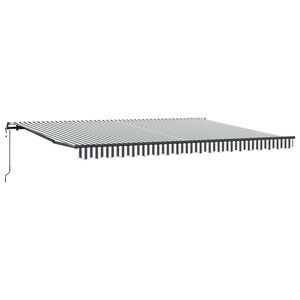 vidaXL Auvent rétractable automatique anthracite et blanc 450x300 cm