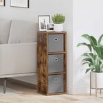 vidaXL Buffet avec tiroir Chêne fumé 25 5 x 22 x 69 5 cm