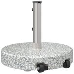 vidaXL Base de parasol mobile avec poignée Gris Granit 29 kg Ronde