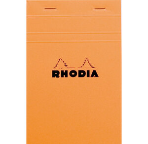 Bloc ORANGE N°14 11x17cm 80F agrafées 80g Q.5x5 RHODIA