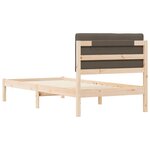 vidaXL Cadre de lit avec tête de lit rembourrée Naturel et Taupe