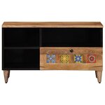 vidaXL Meuble TV Naturel 80 x 33 x 46 cm Bois de mangue massif