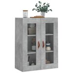 vidaXL Armoire murale gris béton 69 5x34x90 cm
