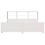 vidaXL Lit bibliothèque sans matelas blanc 200x200 cm bois massif