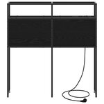 vidaXL Tête de lit de rangement Chêne noir 90 cm Bois d'ingénierie