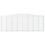 vidaXL Paniers à gabions arqués 9 Pièces 400x30x140/160 cm Fer galvanisé