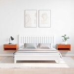 vidaXL Table de chevet avec tiroir 2 Pièces Brun cire 50 x 32 5 x 24 cm