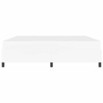 vidaXL Cadre de lit avec matelas Blanc 200 x 200 cm tissu