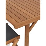 BOCARNEA Table pliable en eucalyptus Charly - 160 cm