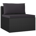 Salon de jardin meuble d'extérieur ensemble de mobilier 7 pièces avec coussins résine tressée noir 02_0017324