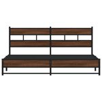 vidaXL Cadre de lit en métal sans matelas chêne marron 193x203 cm