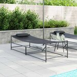 vidaXL Transat Anthracite 200 x 74 x 73 cm Textilène  acier