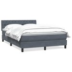 vidaXL Sommier à lattes de lit et matelas gris foncé 160x210cm velours