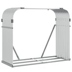 vidaXL Porte-bûches argenté 120x45x100 cm acier galvanisé