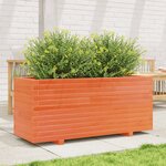 vidaXL Jardinière cire marron 110x40x49 5 cm bois de pin massif