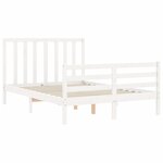 vidaXL Cadre de lit sans matelas blanc 120x200 cm bois de pin massif