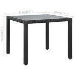 vidaXL Ensemble à manger d'extérieur 5 Pièces Résine tressée Noir