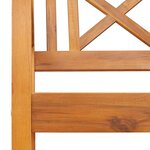 vidaXL Banc de jardin Marron 150 x 56 x 90 cm Bois d'acacia massif